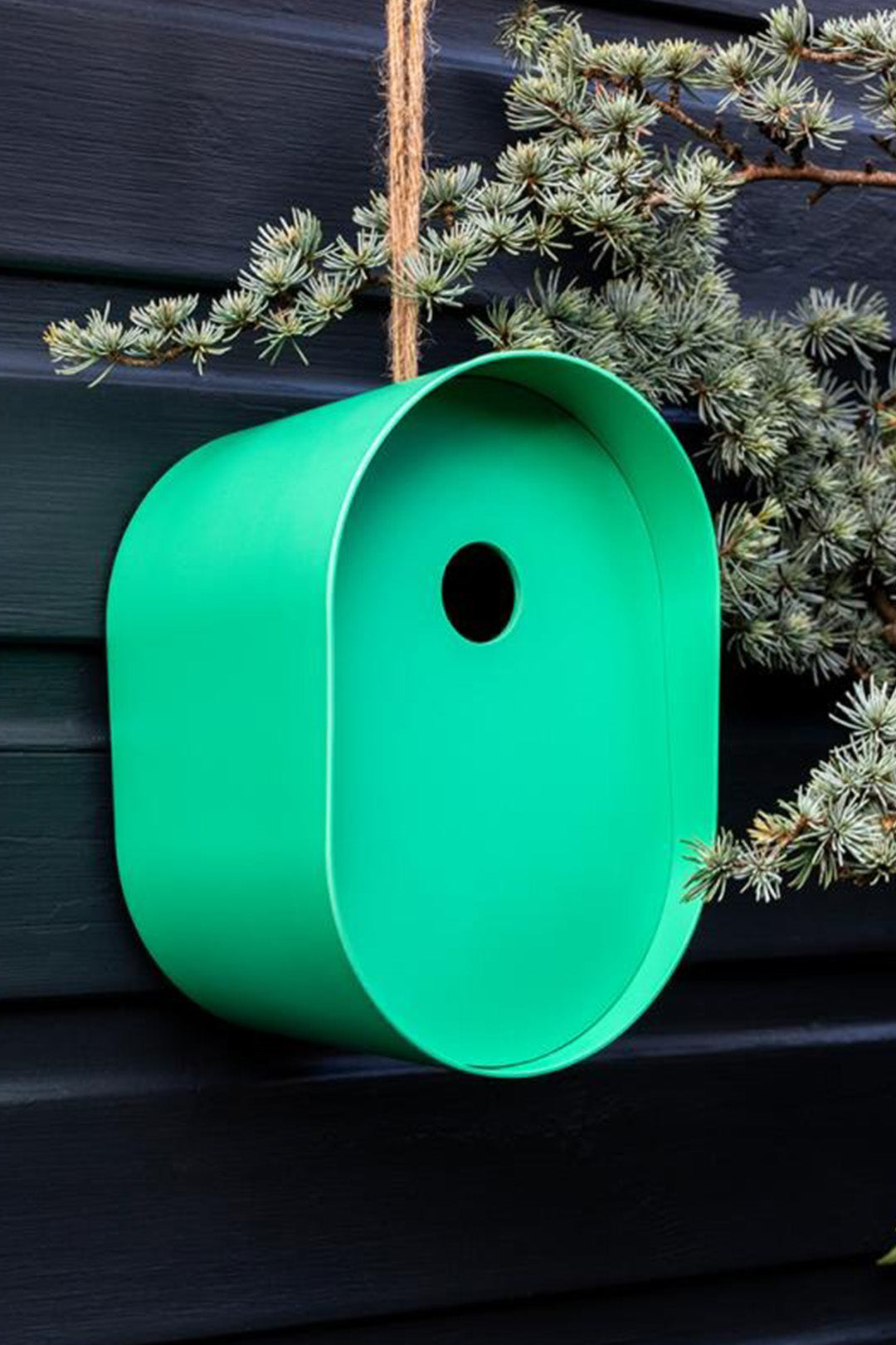 Rex London Green Oval Bamboo Fibre Birdhouse Norman Vera rex-london-green-oval-bamboo-fibre-birdhouse-norman-vera
