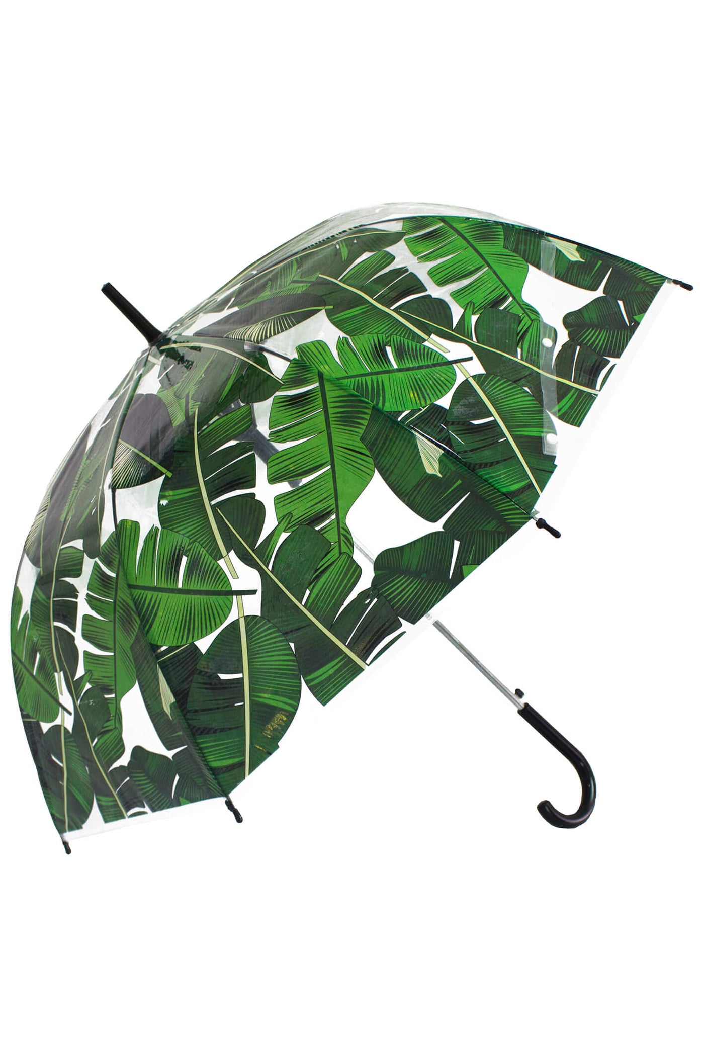 Blooms Of London Palm Leaf Transparent Umbrella