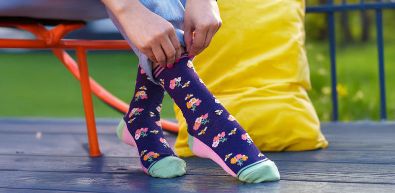 Gardening themed socks