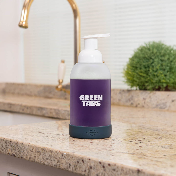 The Green Co GreenTabs™ Citrus And Mint Foaming Hand Soap Starter Kit With Muted Olive Dispenser