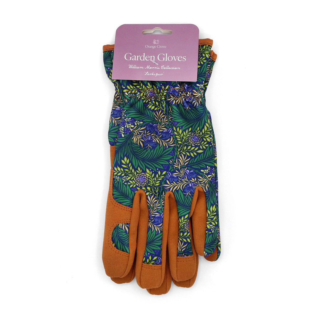 William Morris Design Green Larkspur One Size Women's Gardening Gloves