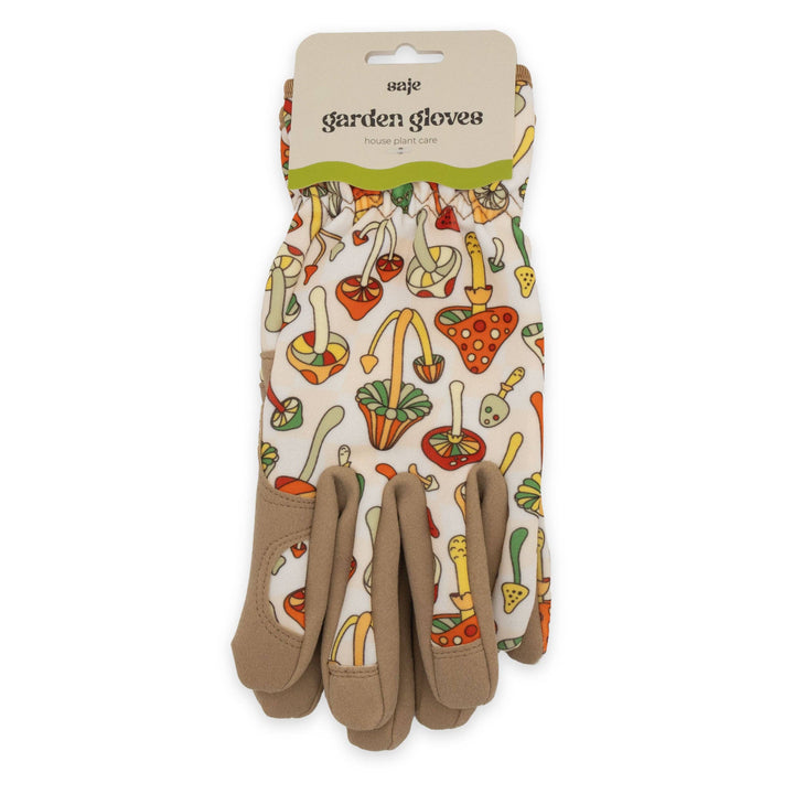 Saje Retro Mushroom Design Women's One Size Gardening Gloves