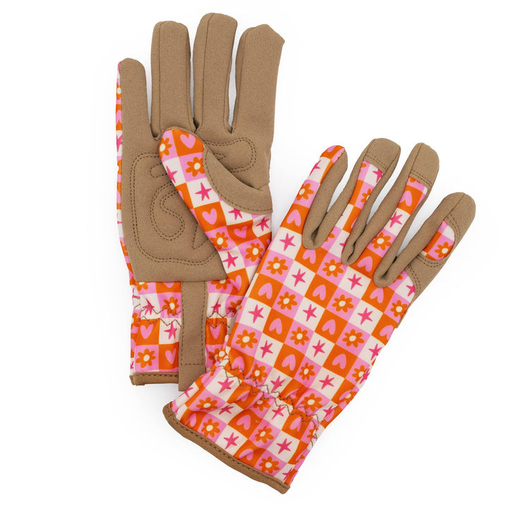 Saje Lover Check Design Women's One Size Gardening Gloves