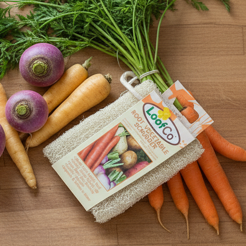 LoofCo Natural Plant-Based Root Vegetable Scrubber