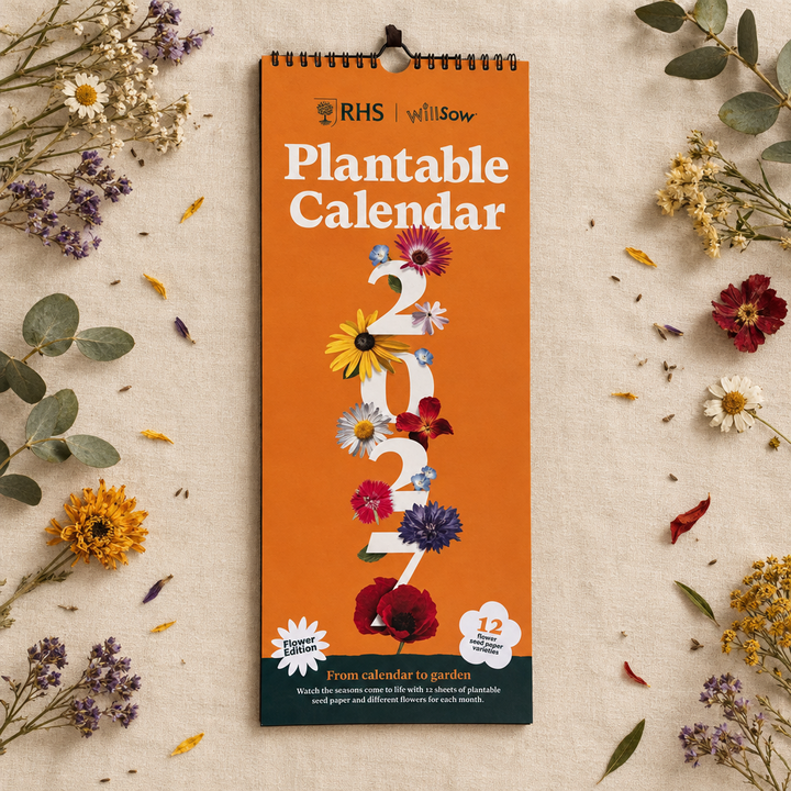RHS &amp; Willsow Plantable Wall Flower Calendar 2027