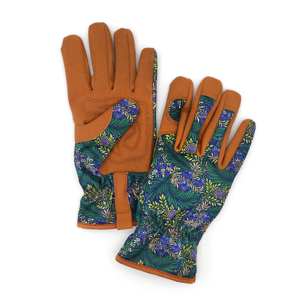 William Morris Design Green Larkspur One Size Women's Gardening Gloves
