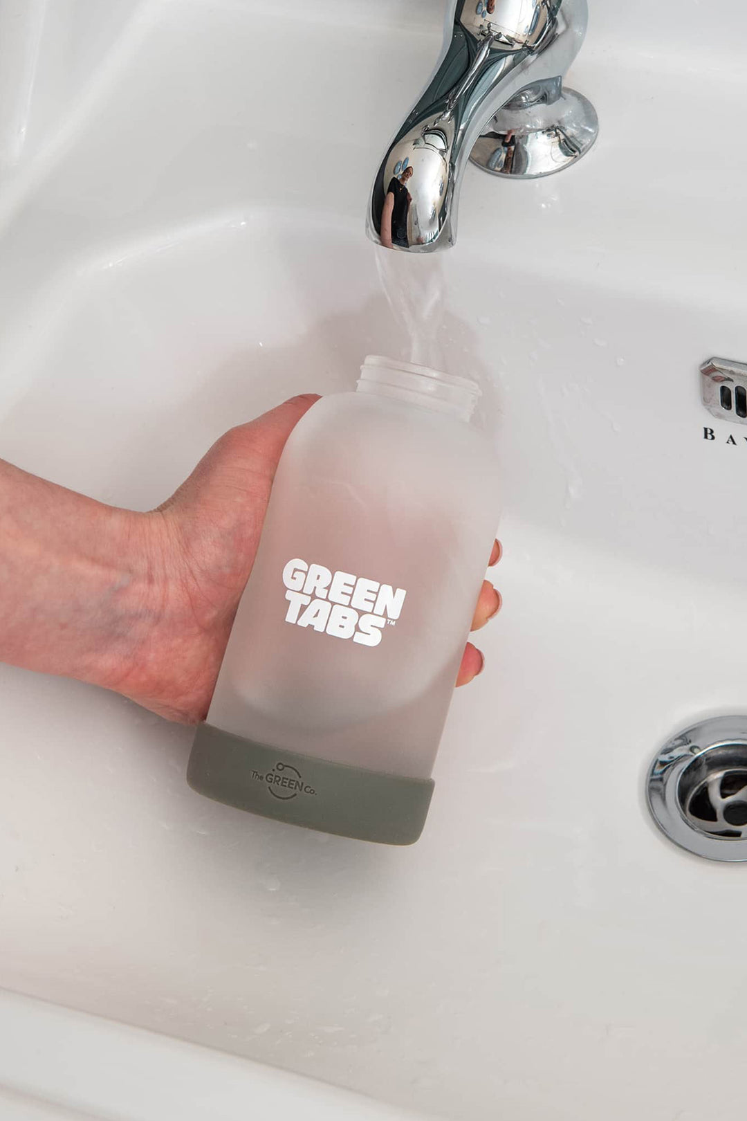 The Green Co GreenTabs™ Rosemary And Eucalyptus Foaming Hand Soap Starter Kit With Dusty Blue Dispenser