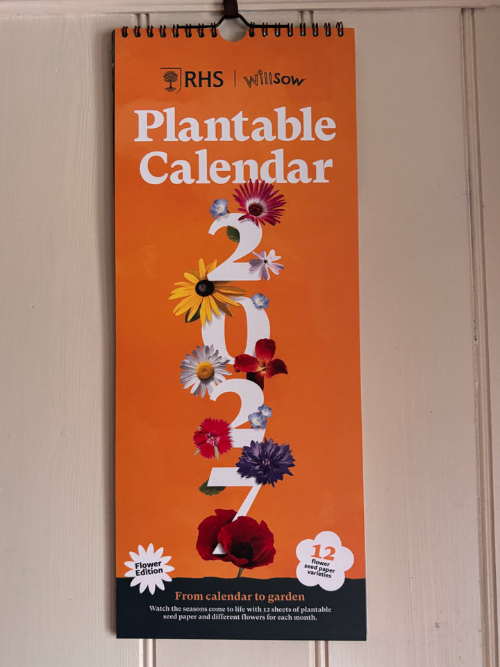 RHS &amp; Willsow Plantable Wall Flower Calendar 2027