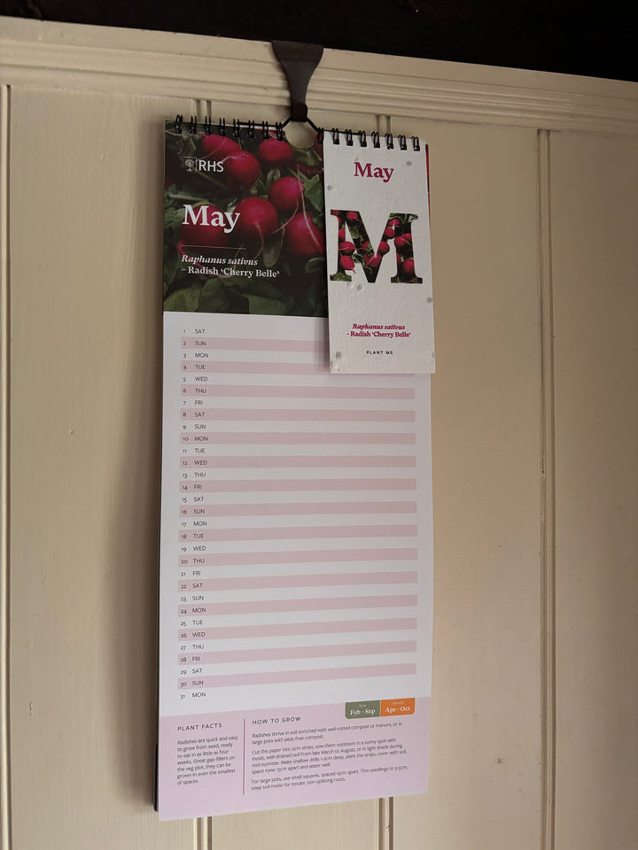 RHS &amp; Willsow Plantable Wall Veg &amp; Herb Calendar 2027