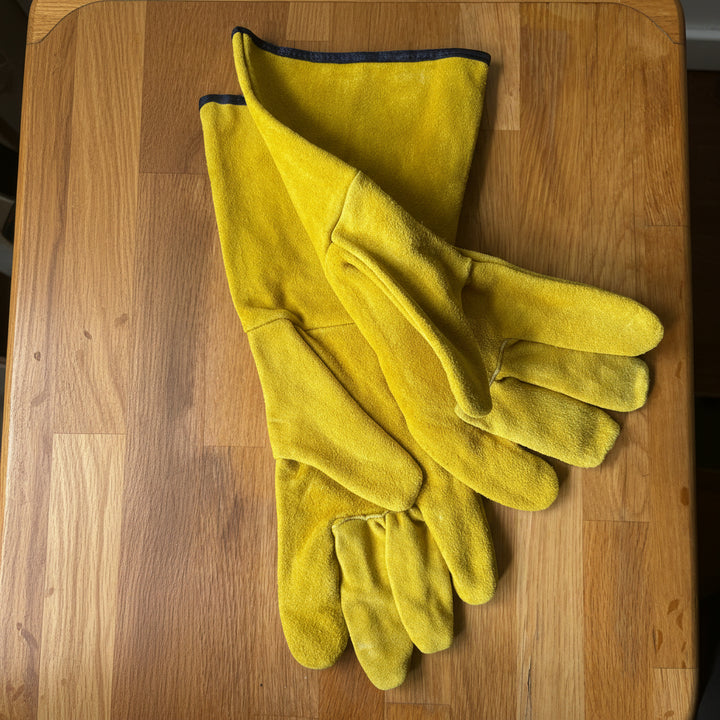 Cardoc GL006 Mens All Suede Leather Gardening Gauntlet Gloves