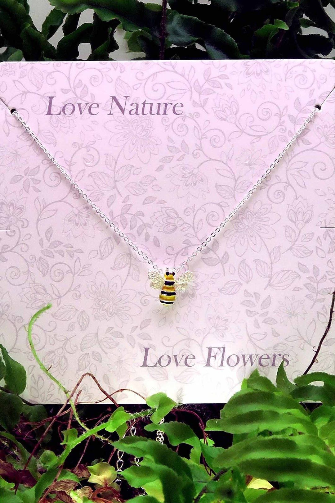 Alexander Thurlow Silver Plated And Enamel Bee Pendant Necklace