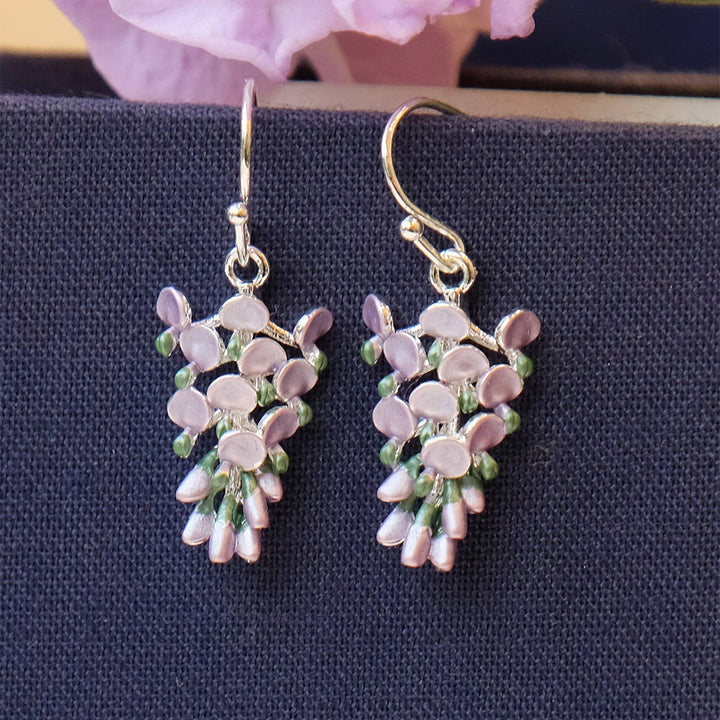 Alexander Thurlow Lilac-Mauve Wisteria Flower Drop Earrings