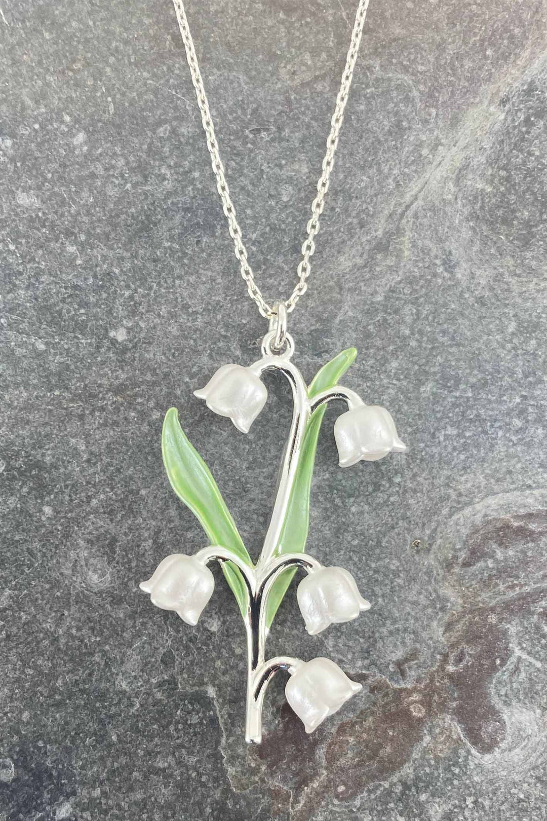 Alexander Thurlow Lily of The Valley Flowers Pendant Necklace