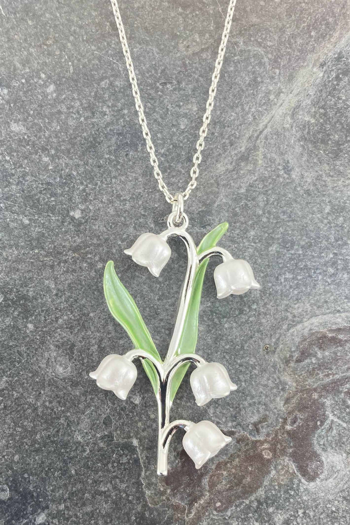 Alexander Thurlow Lily of The Valley Flowers Pendant Necklace