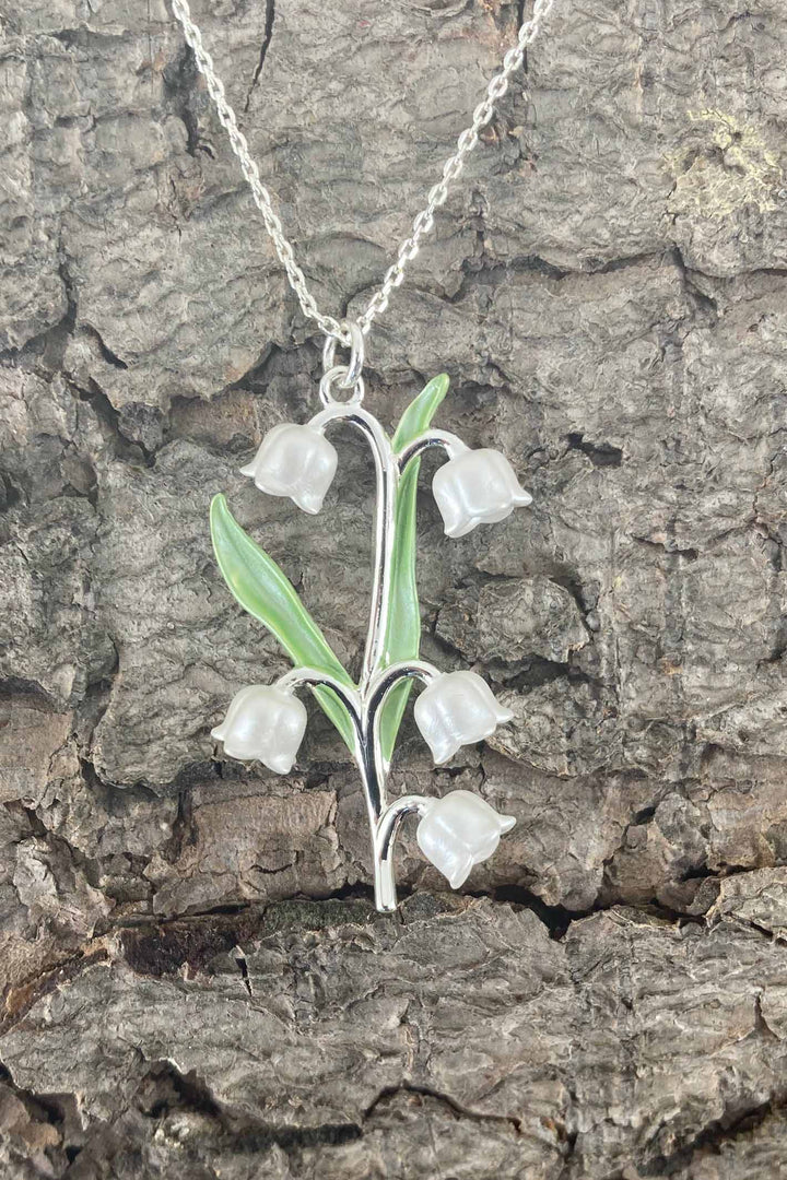 Alexander Thurlow Lily of The Valley Flowers Pendant Necklace