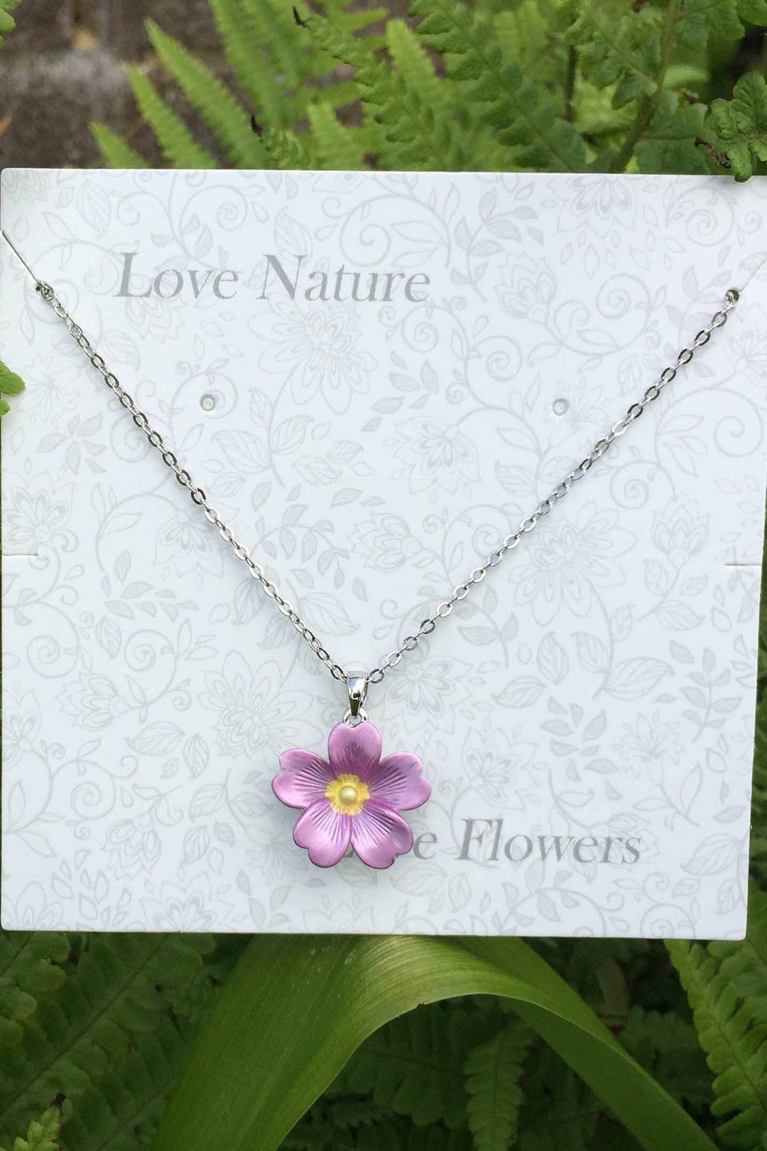 Alexander Thurlow Pink Primrose Flower Pendant Necklace