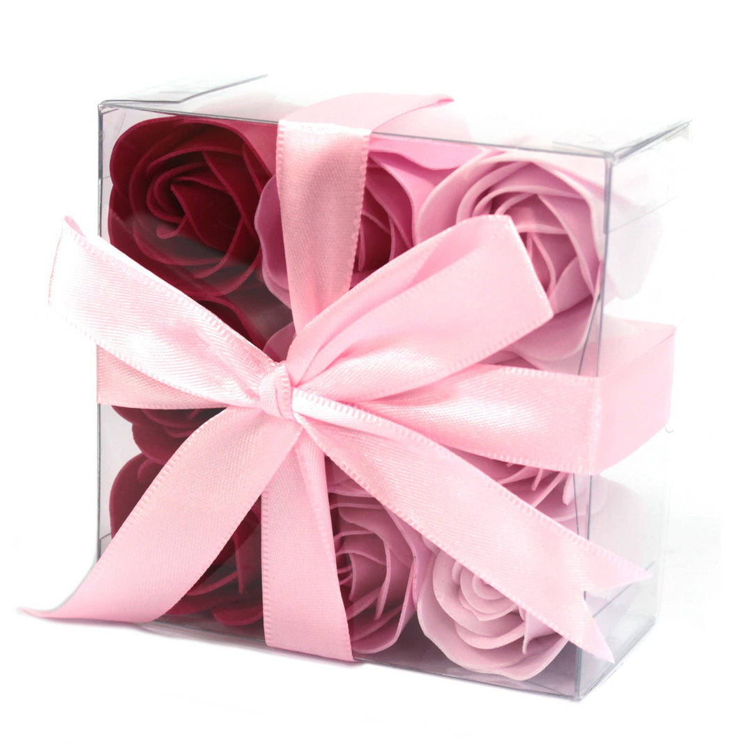 Ancient Wisdom Set of 9 Soap Flowers Pink Roses at Norman & Vera