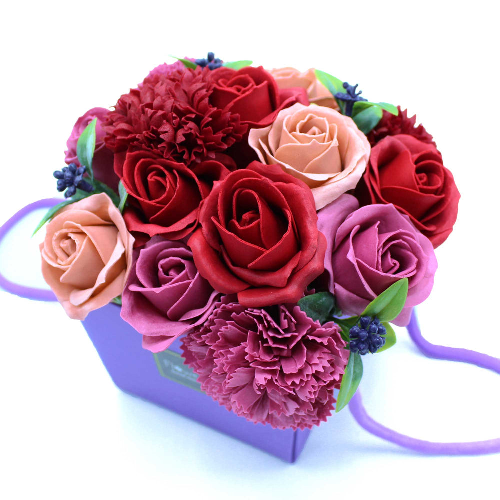 Ancient Wisdom Soap Flower Bouquet, Purple Flower Garden, at Norman & Vera