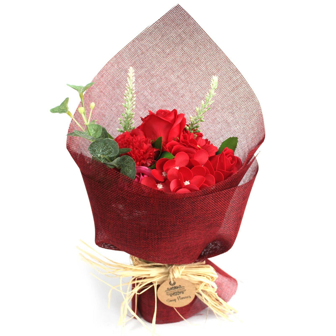 Ancient Wisdom Standing Soap Flower Bouquet, Red, at Norman &amp; Vera