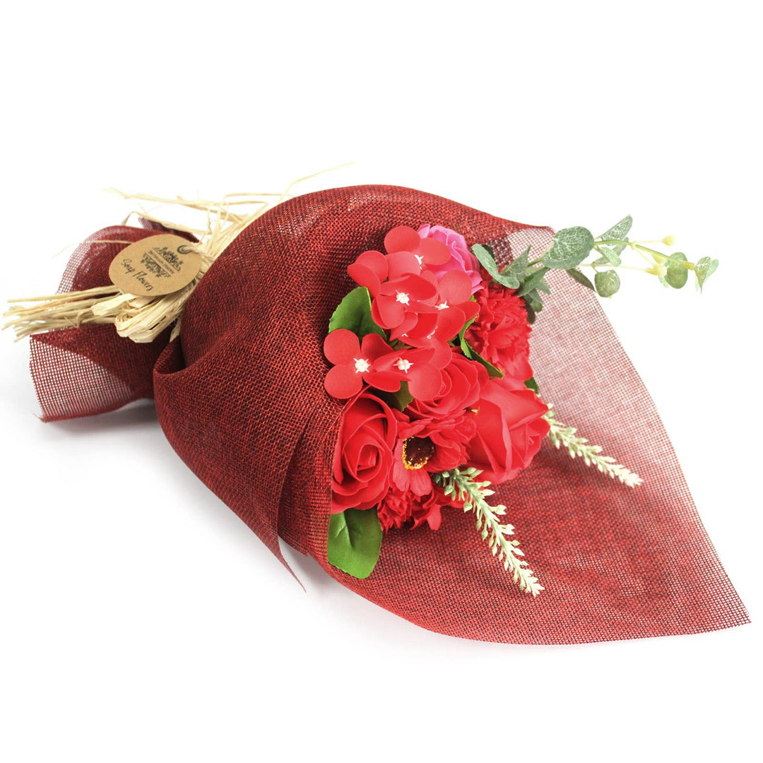 Ancient Wisdom Standing Soap Flower Bouquet, Red, at Norman & Vera