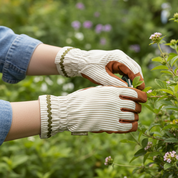 Burgon and Ball Olive Stripe Traditional Style Collector Gloves