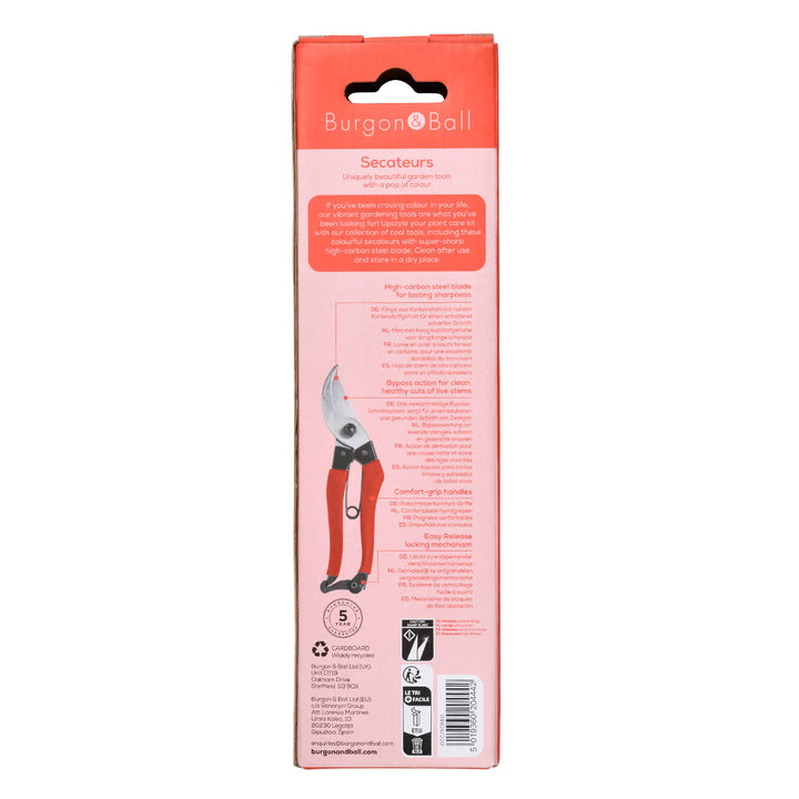 Burgon & Ball secateurs packaging on a white background