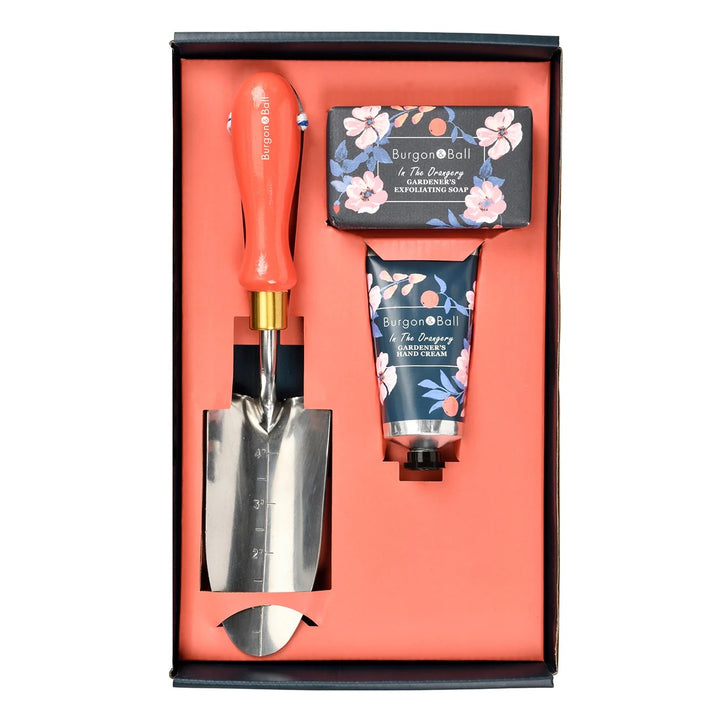 Burgon &amp; Ball Nurture &amp; Nourish Hand Cream, Soap and Trowel Gift Set at Norman &amp; Vera