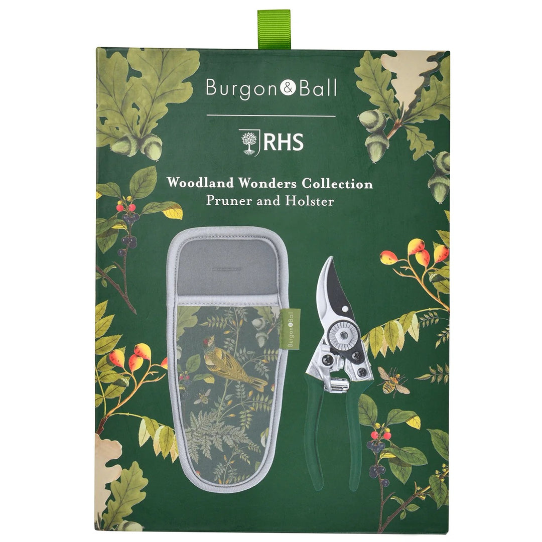 Burgon &amp; Ball RHS Woodland Wonders Pruner and Holster Gift Set at Norman &amp; Vera