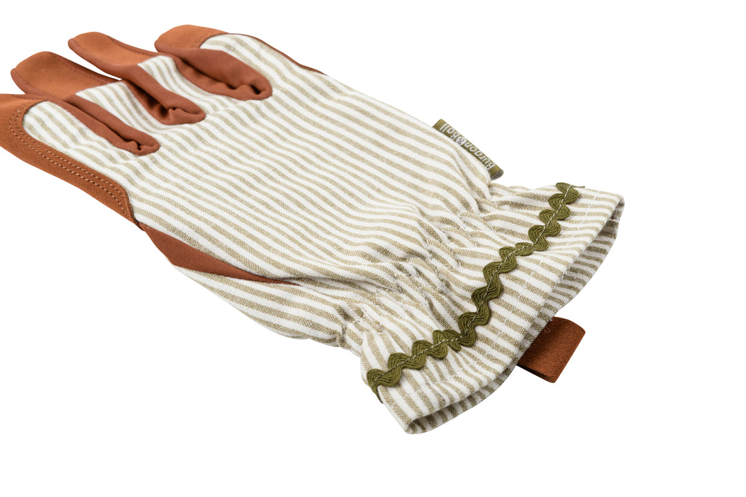 Burgon and Ball Olive Stripe Traditional Style Collector Gloves