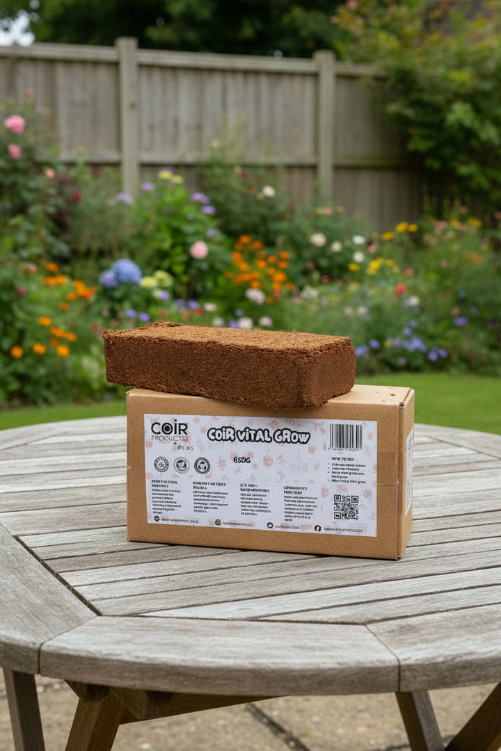 Compressed Coir Blocks Coir Products Vital Grow 650g Compressed Block Potting Compost Mix ...