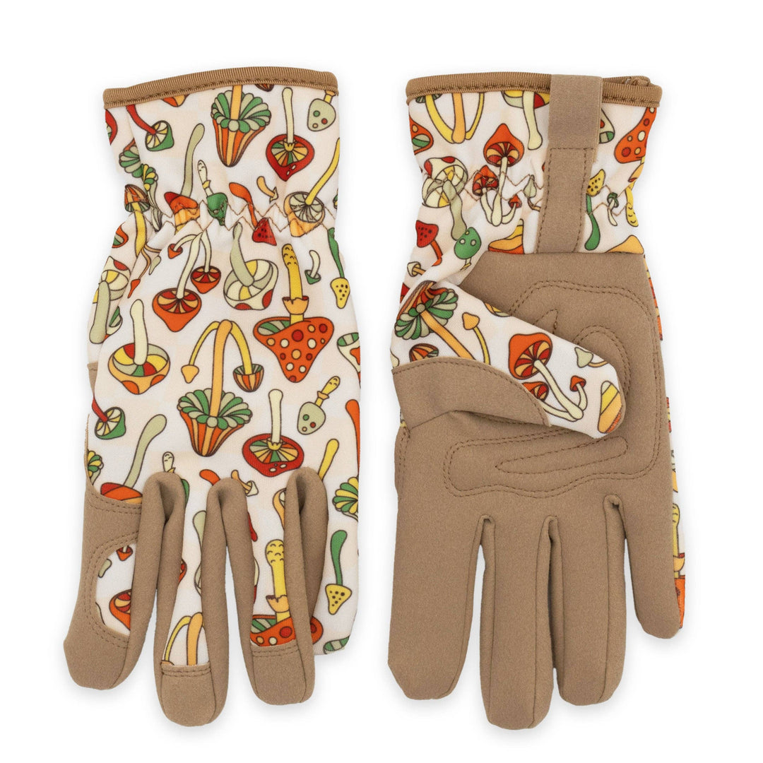 Saje Retro Mushroom Design Women's One Size Gardening Gloves