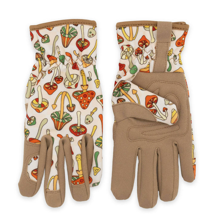 Saje Retro Mushroom Design Women's One Size Gardening Gloves