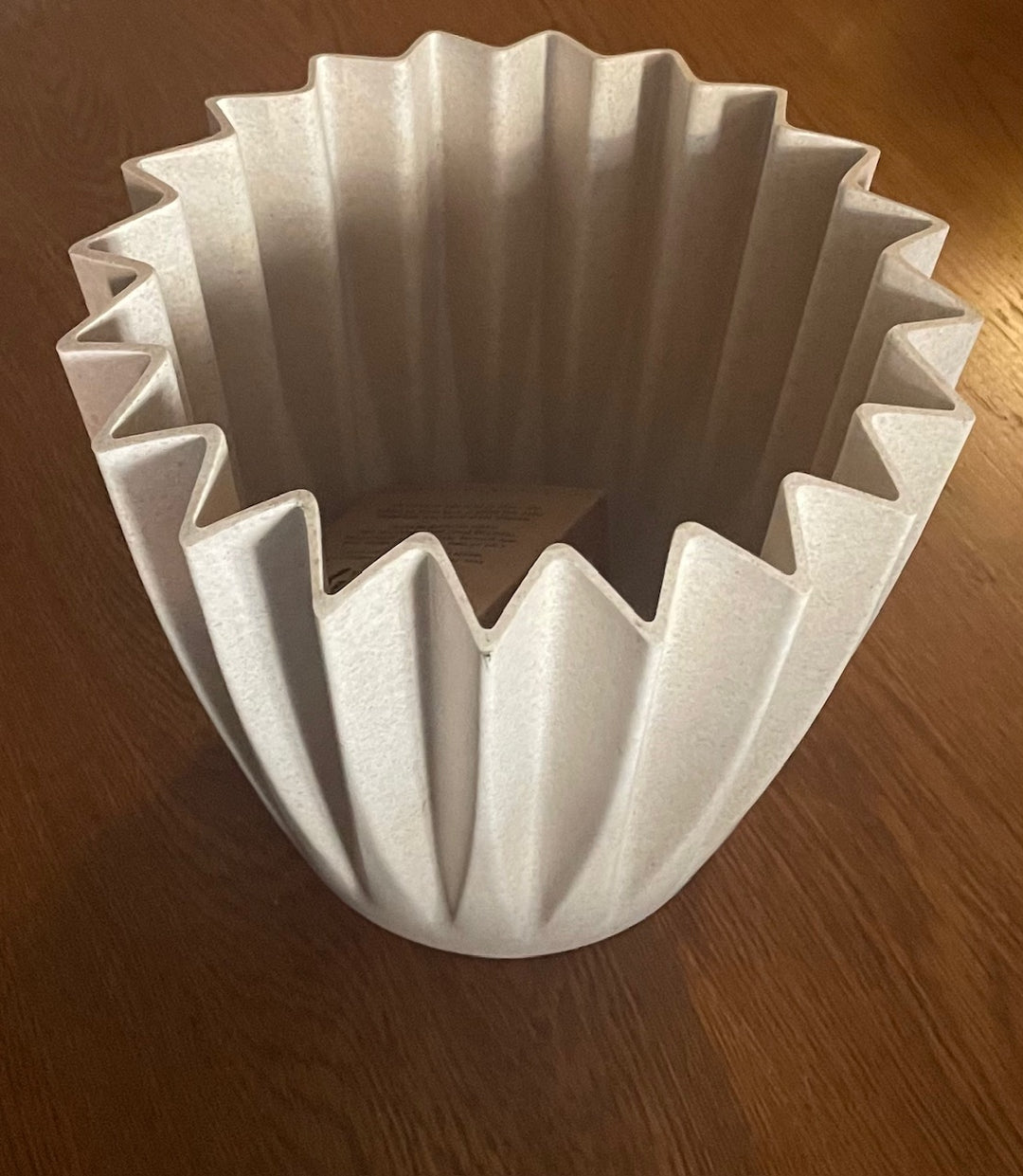 Earthy Recycled Bamboo Fibre Natural Corrugated Pot Cover