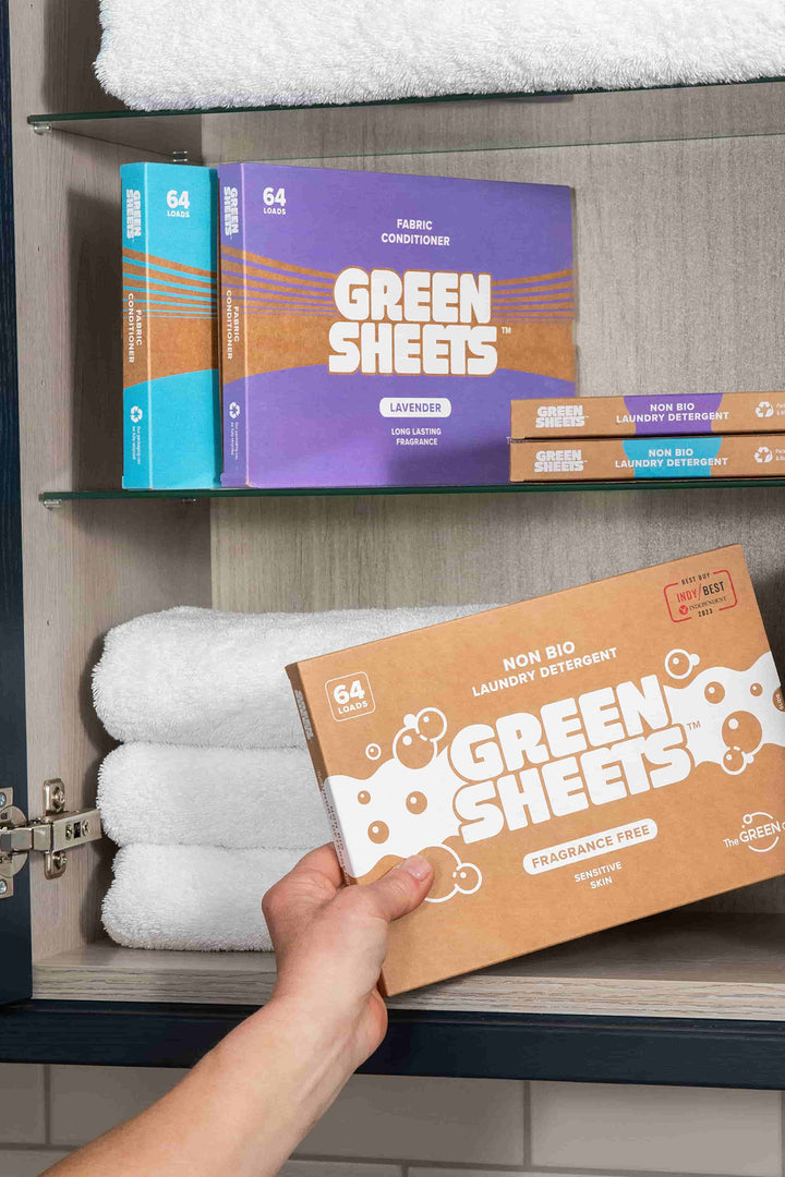 The Green Co GreenSheets™ Eco Laundry Fragrance Free Non Bio Detergent Sheets - 64 Loads