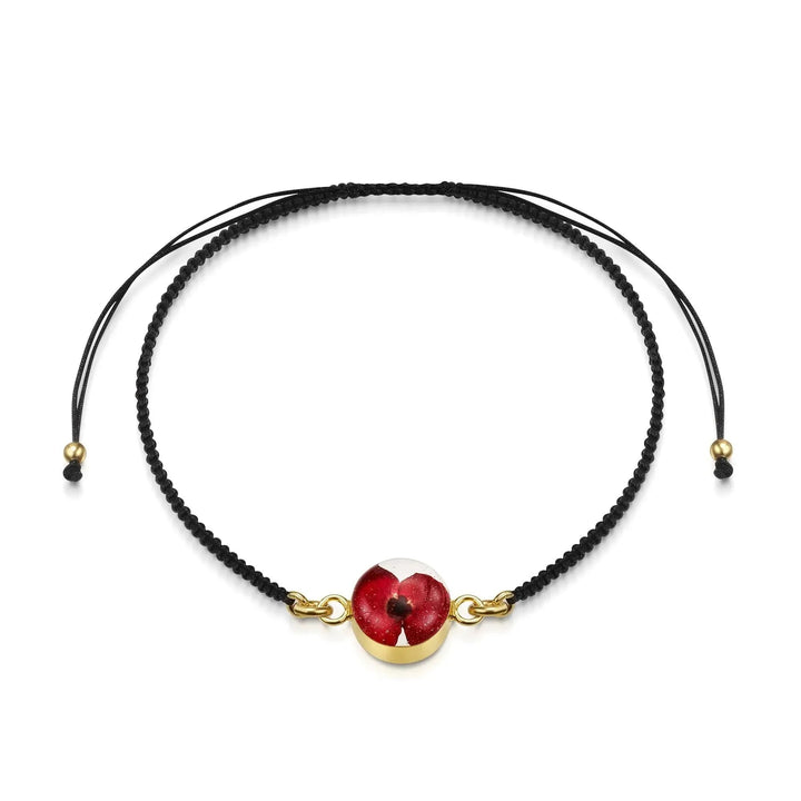 Shrieking Violet® Gold Plated Poppy Flower Charm Bracelet