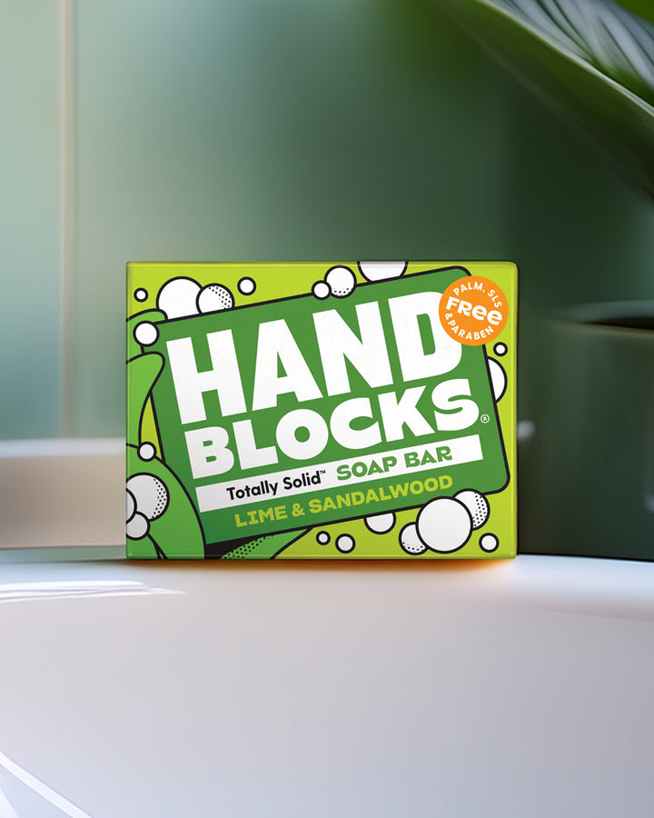 Hand Blocks Lime & Sandalwood Plant Based Soap Bar