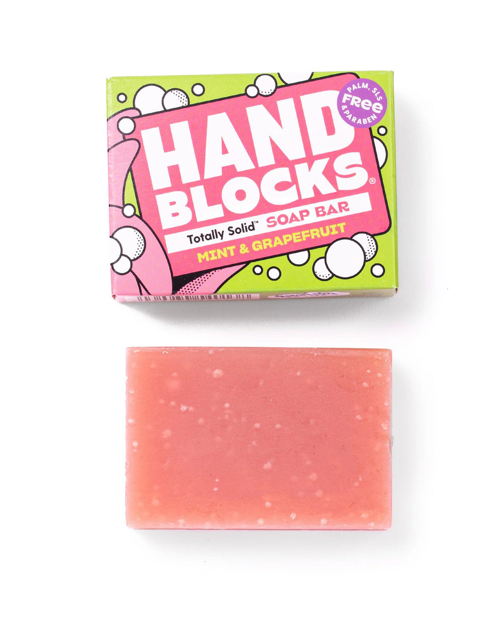 Hand Blocks soap bar with packaging on a white background