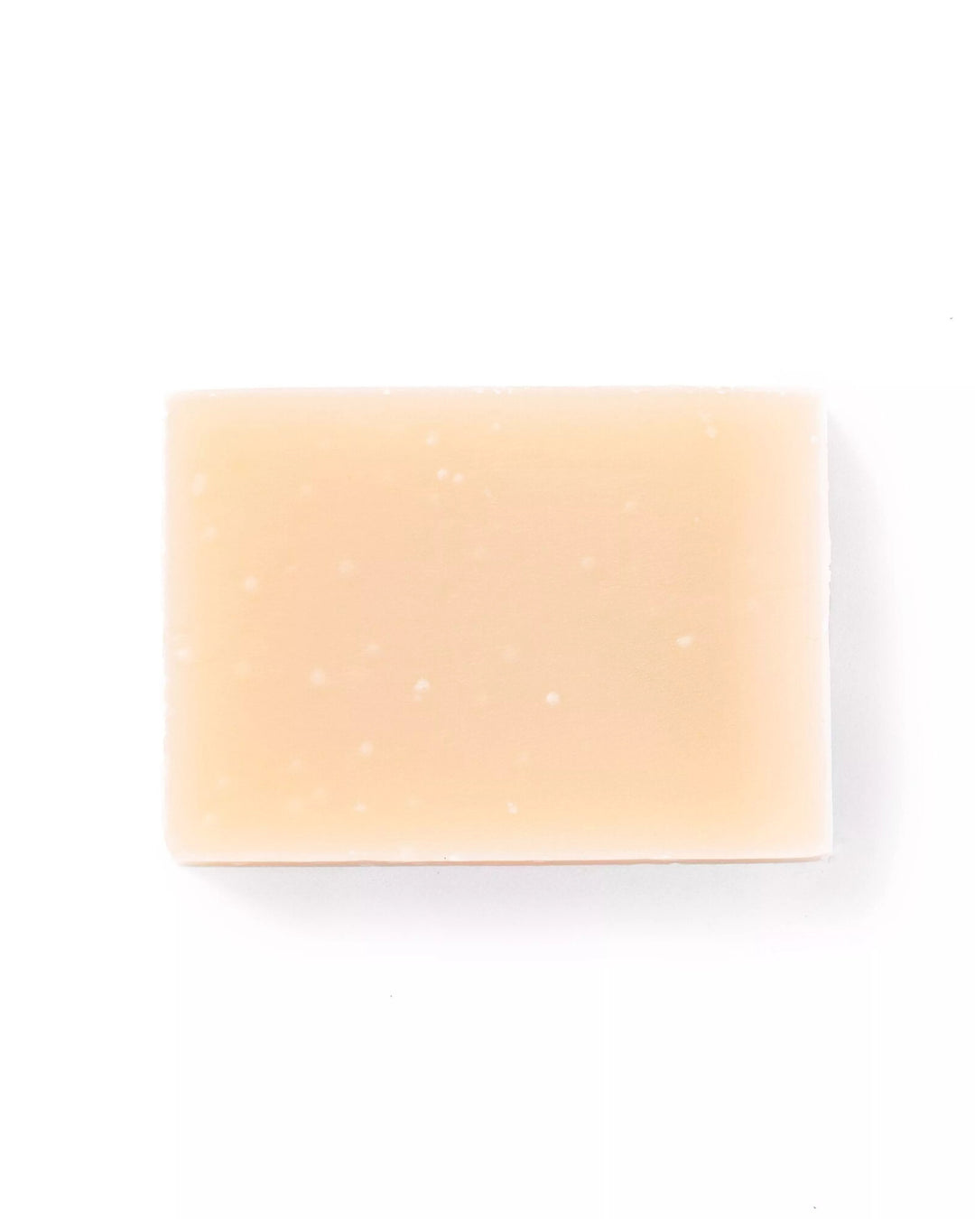 Rectangular bar of soap on a white background