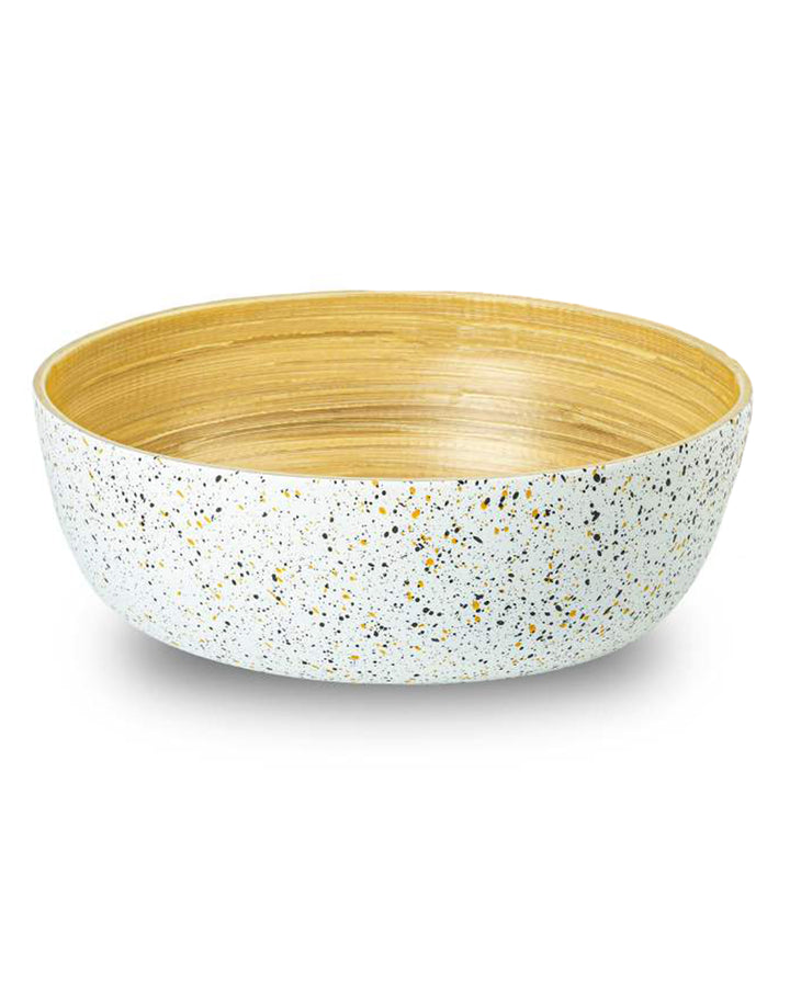 Jungle Culture 18cm Bamboo Serving Bowl White