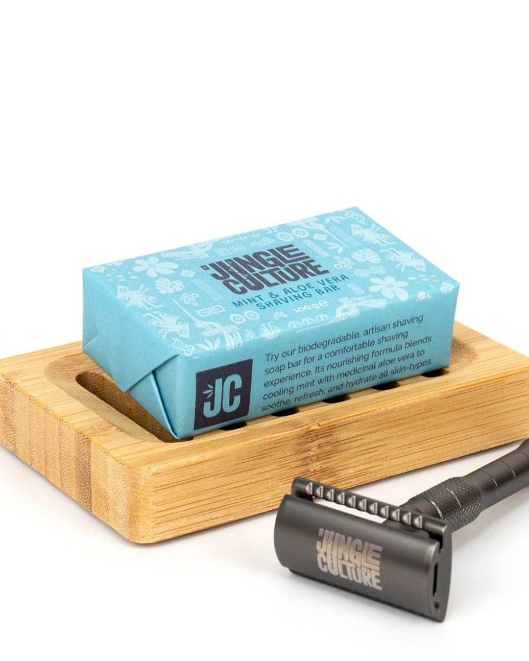 Jungle Culture Aloe Vera & Mint Solid Shaving Bar 100g