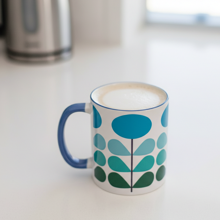Mod Lounge Blue Flower Mug