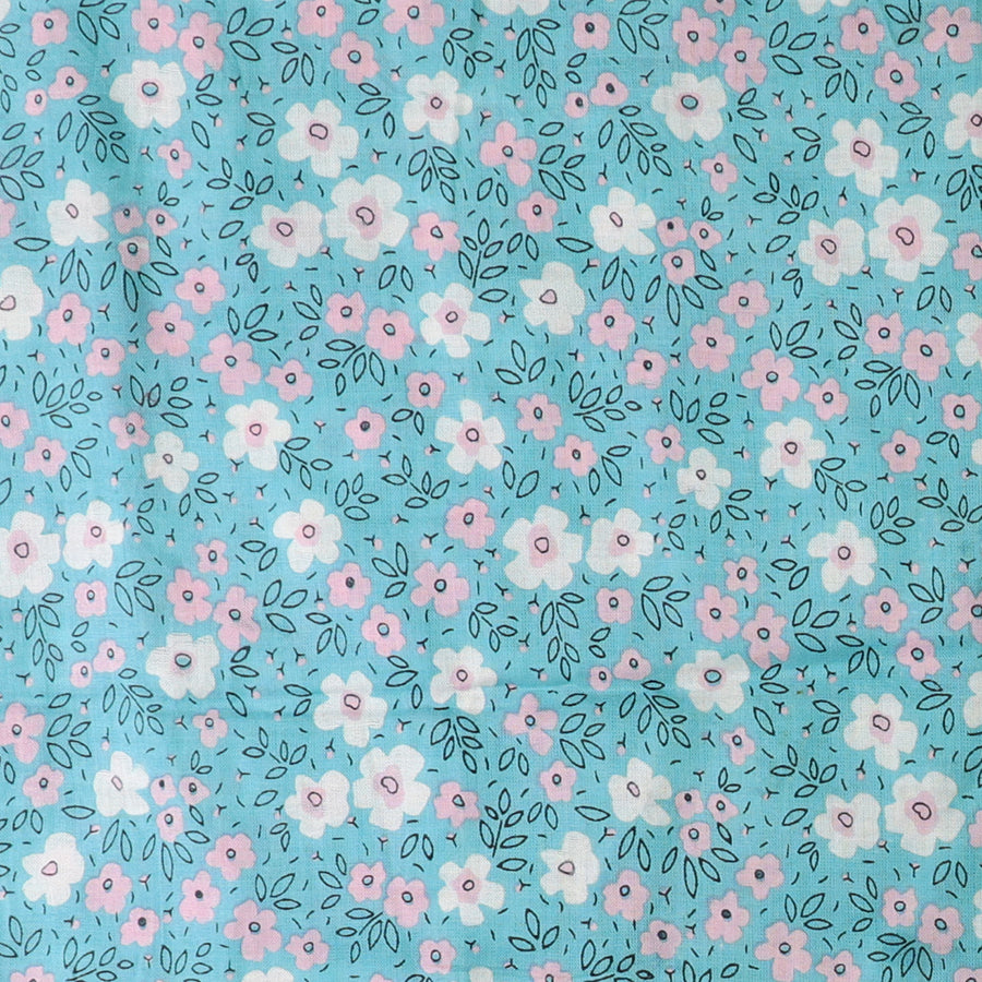 Pom 53163 Turquoise Lilac Floral Print Scarf