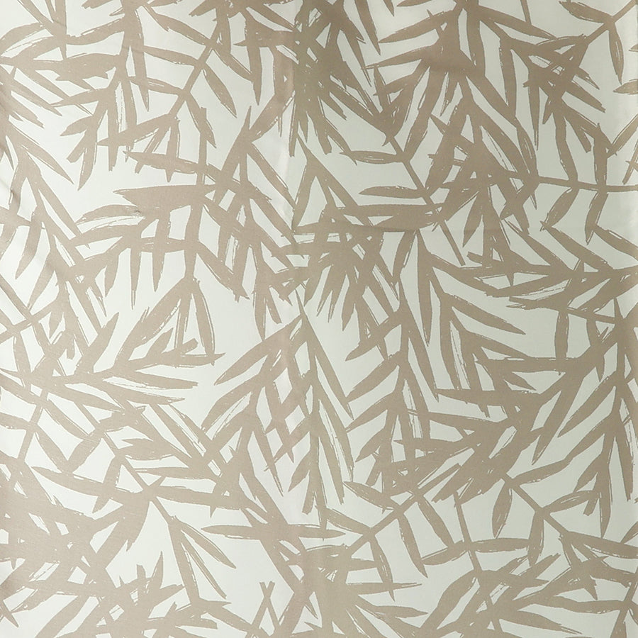 Pom 53228 Camel Brown Recycled Silky Bamboo Leaf Print Scarf