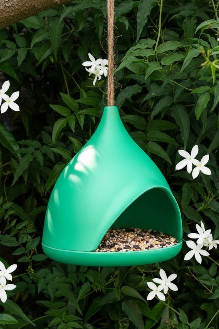 Rex London Green Bamboo Fibre Bird Feeder