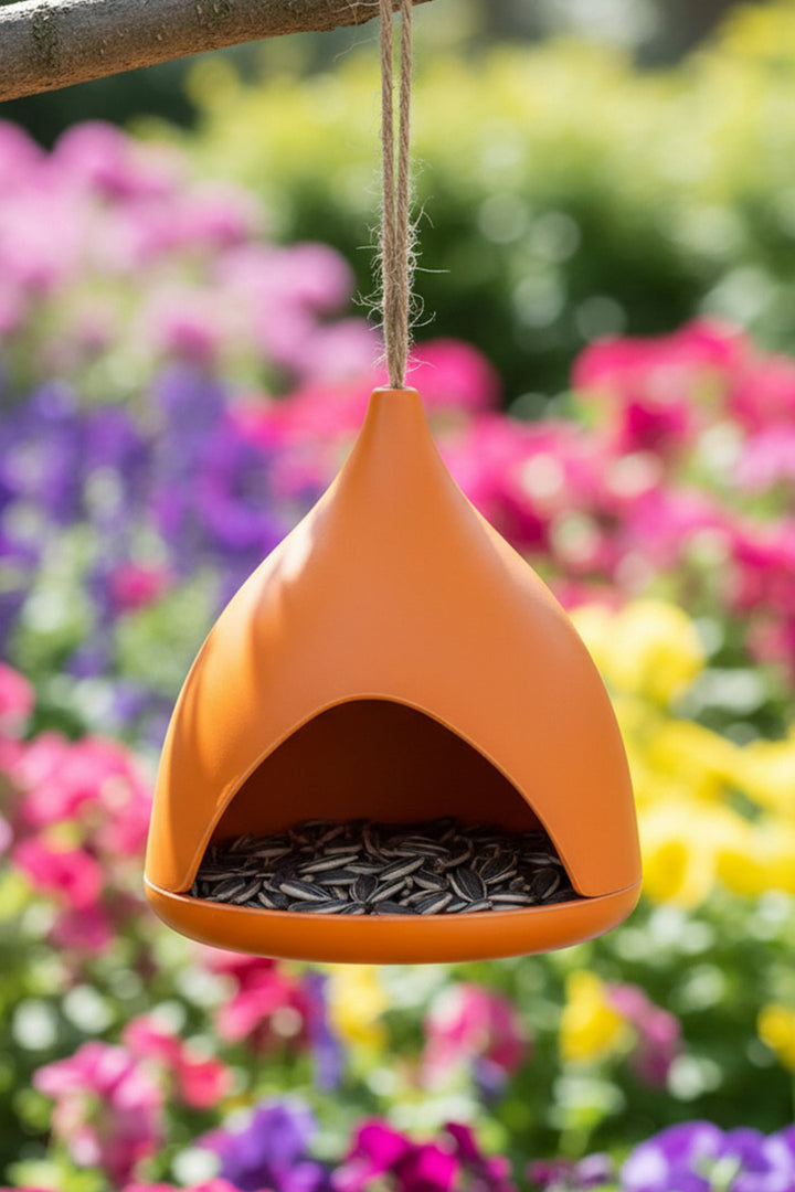 Rex London Orange Bamboo Fibre Bird Feeder