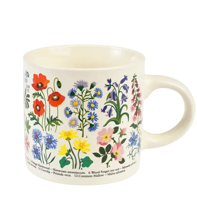 Rex London Wild Flowers ceramic mug on a white background