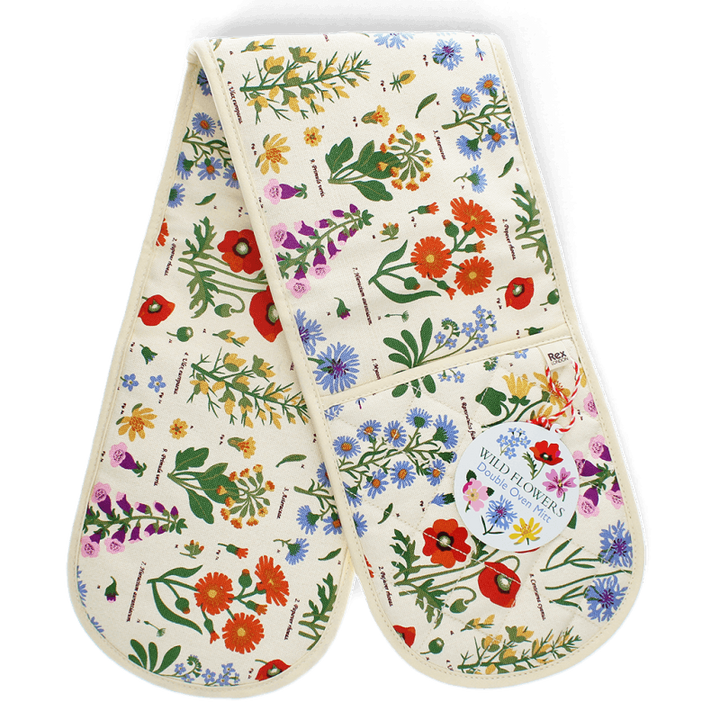 Rex London Wild Flowers double oven glove on a white background