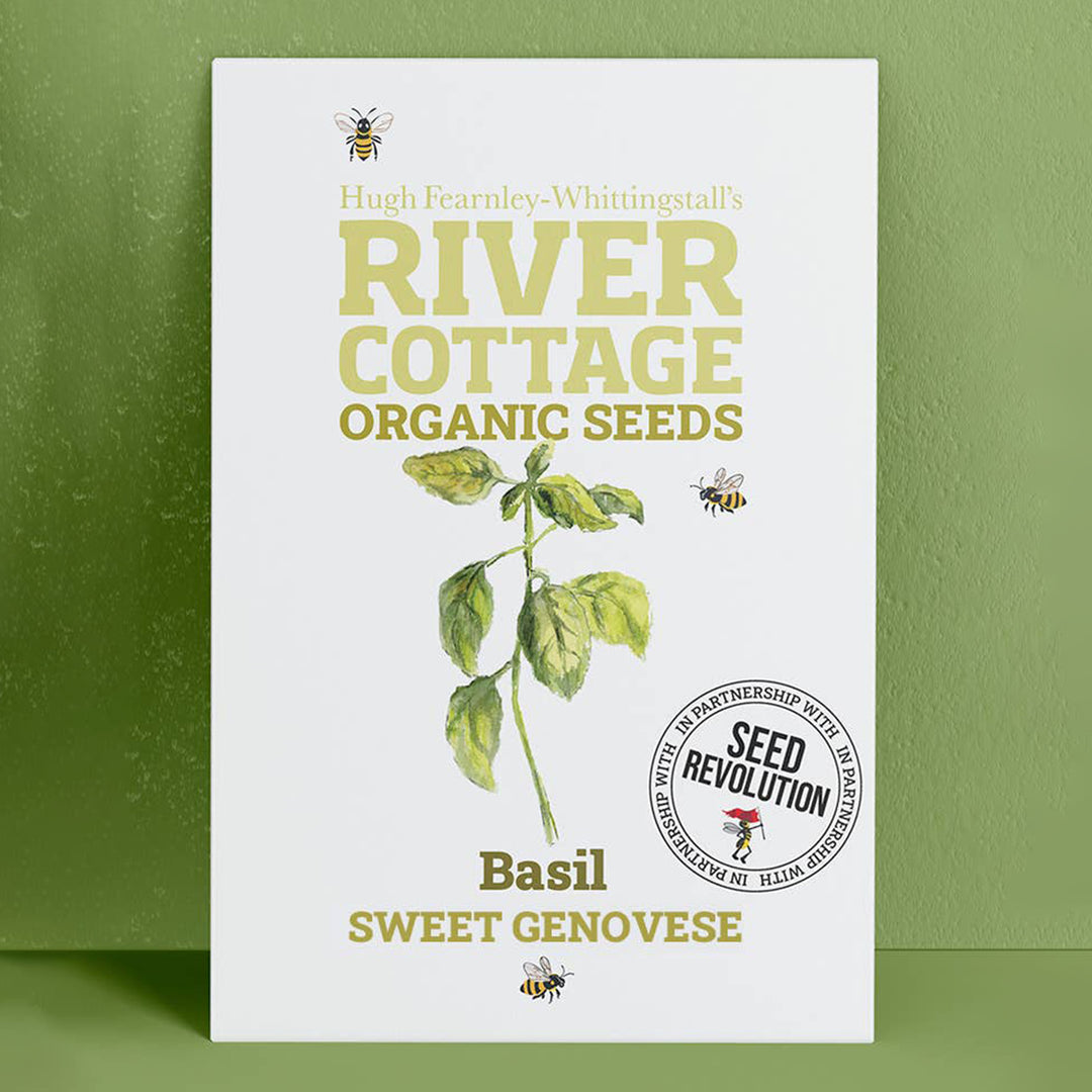 River Cottage Organic Basil Seeds - Sweet Genovese seed packet front