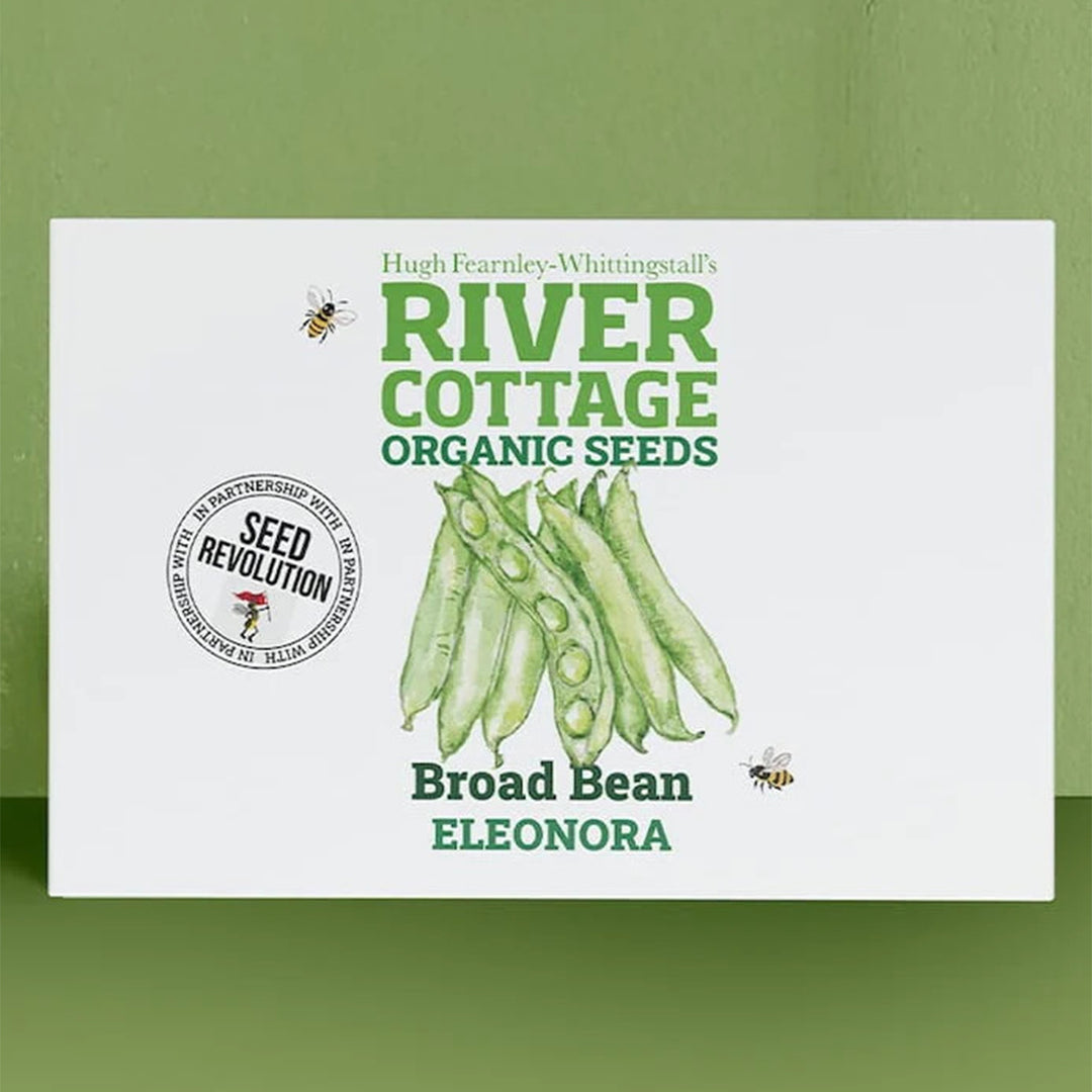 River Cottage Organic Broad Bean Seeds - Eleonora seed packet front