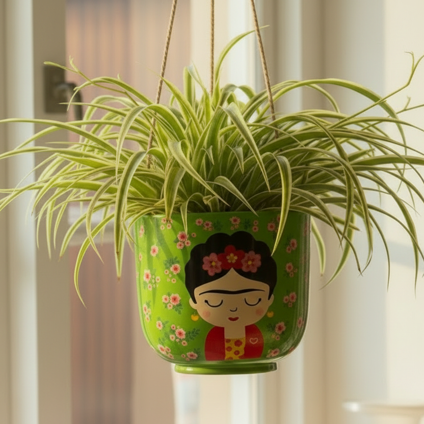frida kahlo hanging planter Sass & Belle Floral Frida Hanging Planter – Norman & Vera